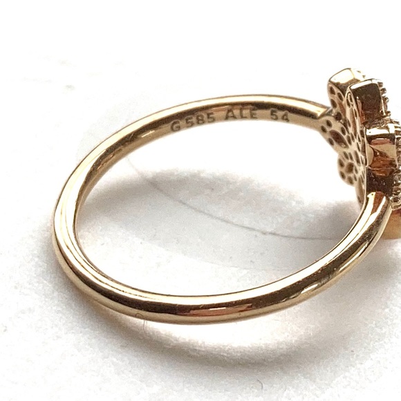 Pandora 585 Solid 14K Lace Botanique Ring ⭐️54/7 - Picture 6 of 6